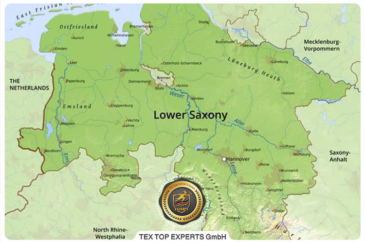 نقشه-ایالت-نیدرزاکسن-آلمان